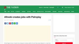 
                            10. Afmobi creates jobs with Palmplay - The Nation Nigeria