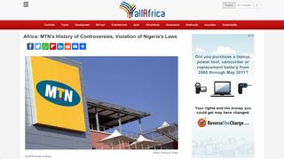 
                            9. Africa: MTN's History of Controversies, Violation of Nigeria's Laws ...