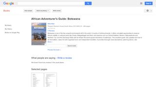
                            10. African Adventurer's Guide: Botswana