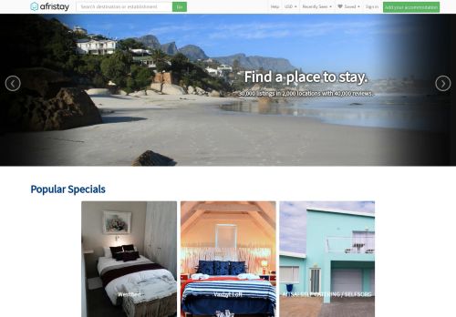 
                            2. Afristay: Holiday Homes, B&Bs, Self-Catering