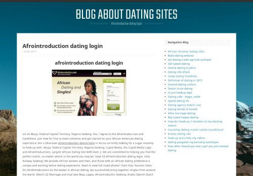 
                            6. Afrointroduction dating login