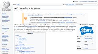 
                            5. AFS Intercultural Programs - Wikipedia