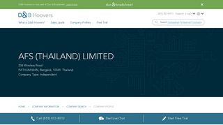 
                            12. AFS (THAILAND) LIMITED Company Profile | Key Contacts, Financials ...