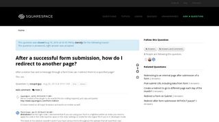 
                            6. After a successful form submission, how do I redirect to another ...