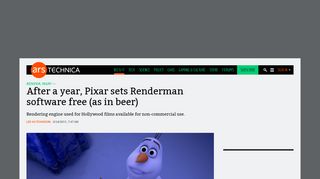 
                            4. After a year, Pixar sets Renderman software free (as in beer) | Ars ...