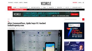 
                            4. After CommonFloor, Quikr buys VC-backed IndiaProperty.com ...