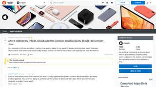 
                            9. After I restored my iPhone, iCloud asked for unknown email ...