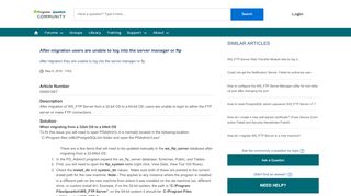 
                            10. After migration users are unable to log into the server manager or ftp