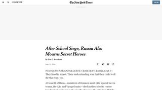 
                            10. After School Siege, Russia Also Mourns Secret Heroes - The New ...