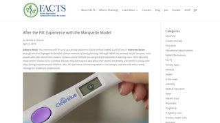 
                            6. After the Pill: Experience with the Marquette Model - FACTS
