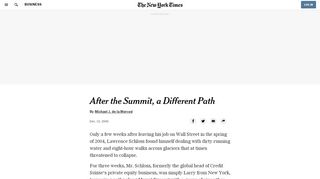 
                            8. After the Summit, a Different Path - The New York Times