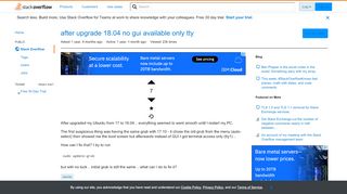 
                            8. after upgrade 18.04 no gui available only tty - Stack Overflow