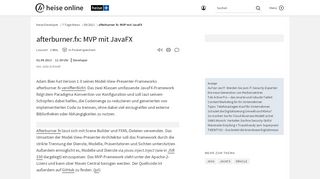 
                            6. afterburner.fx: MVP mit JavaFX | heise online