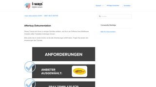 
                            12. Afterbuy Dokumentation – i-ways sales solutions GmbH
