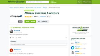 
                            5. Afterpay Questions - ProductReview.com.au