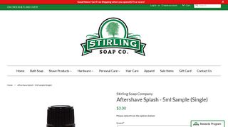 
                            10. Aftershave Splash - 5ml Sample (Single) – Stirling Soap Company