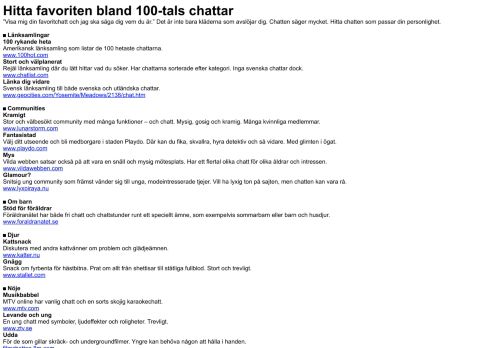 
                            4. Aftonbladet it: Hitta favoriten bland 100-tals chattar