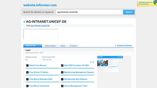 
                            4. ag-intranet.unicef.de at Website Informer. Login. Visit Ag Intranet Unicef.