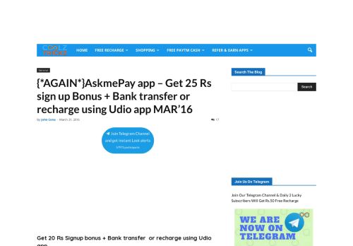 
                            7. {*AGAIN*}AskmePay app - Get 25 Rs sign up Bonus + Bank transfer or ...