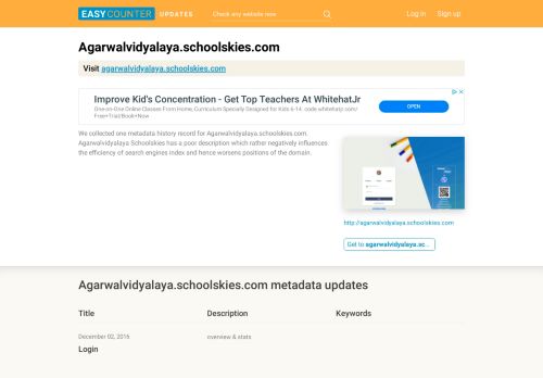 
                            6. Agarwalvidyalaya.schoolskies.com - Easycounter