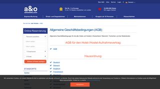 
                            6. AGB: Allgemeine Geschäftsbedingungen von a&o Hotels and Hostels