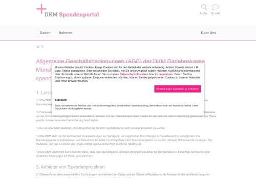 
                            11. AGB - DKM Spendenportal