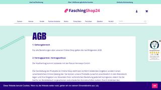 
                            2. AGB - Faschingshop24