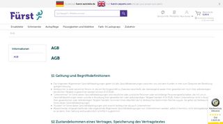 
                            12. AGB | Fürst-Autoteile