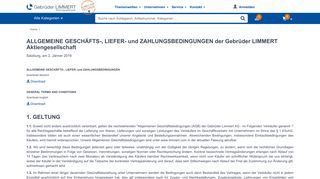 
                            3. AGB - Gebrüder LIMMERT AG webSHOP