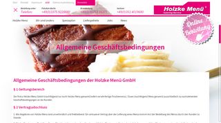 
                            8. AGB - Holzke Menü - Speisen mit Qualität - hohe Ansprüche ...