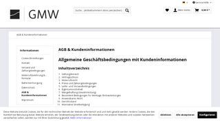 
                            7. AGB & Kundeninformationen | GMW-Shop