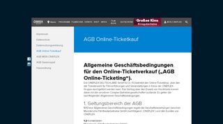 
                            4. AGB Online-Ticketkauf - Cineplex Münster