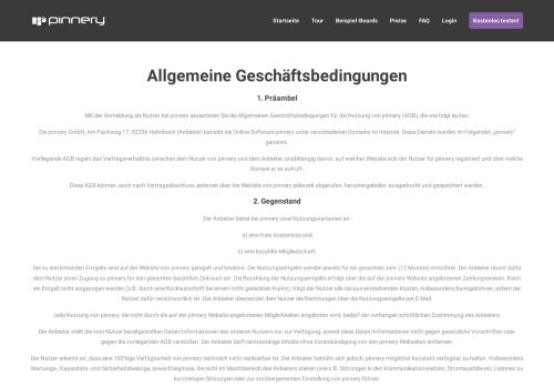 
                            4. AGB – pinnery – Digitale Pinnwand