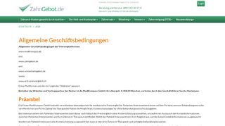 
                            13. AGB - Zahngebot.de