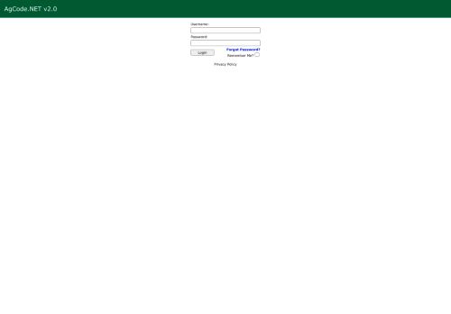 
                            13. AgCodeNET - Login Page