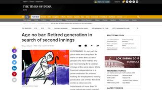 
                            11. Age no bar: Retired generation in search of second innings ...