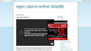 
                            5. agen casino online idbet88: Login Agen Sbobet