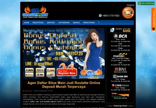 
                            8. Agen Daftar Situs Main Judi Roulette Online Deposit Murah Terpercaya