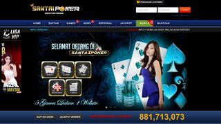 
                            9. Agen Poker, Dewa Ceme, Bandar Capsa, Domino Online - Santaipoker