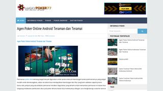 
                            5. Agen Poker Online Android Teraman dan Teramai - Luckypoker77 ...