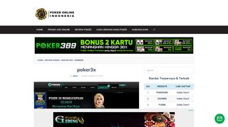 
                            10. Agen Poker poker3x.com | Link Alternatif poker3x - PokerLinks.net