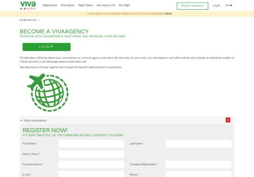 
                            7. Agency registration - VivaAerobus