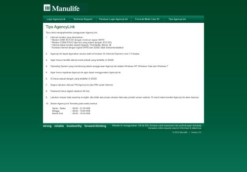 
                            7. AgencyLink Manulife Indonesia :: Tips AgencyLink