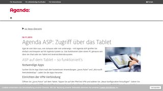 
                            4. Agenda ASP: Zugriff über das Tablet | agenda-software.de