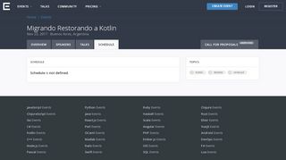 
                            8. Agenda for Migrando Restorando a Kotlin, Tech Events · · Eventil
