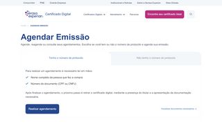 
                            3. Agendamento para Emissão de Certificado Digital