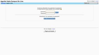 
                            3. Agenfor Italia Campus On Line: Login al sito