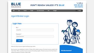 
                            2. Agent and Broker login - Blue Insurance