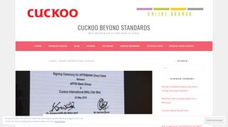 
                            8. agent berdaftar cuckoo – CUCKOO Beyond Standards