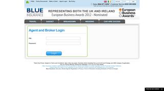 
                            9. Agent Login - Blue Insurance UK